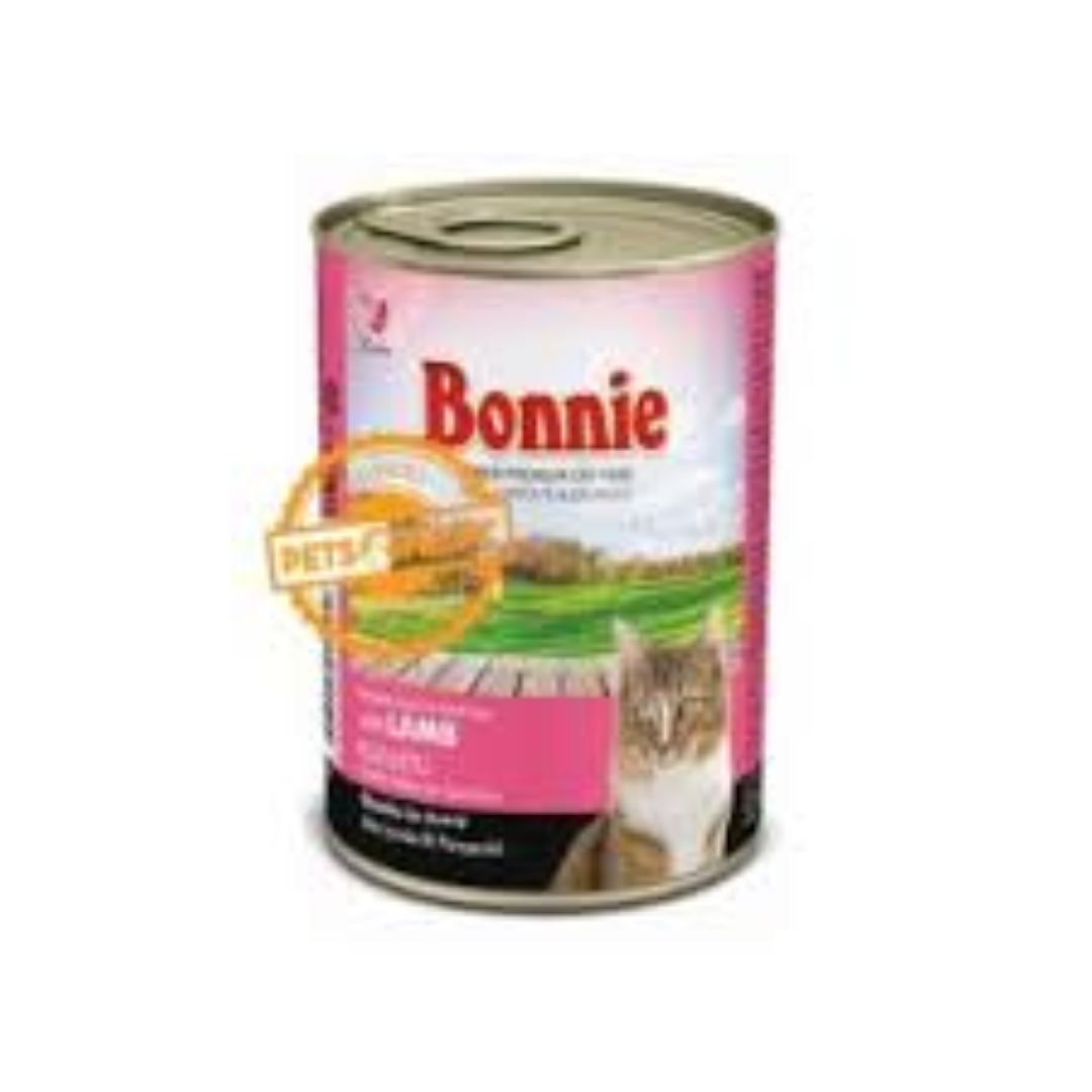 BONNIE CANNED CAT FOOD LAMB IN GRAVY 400G